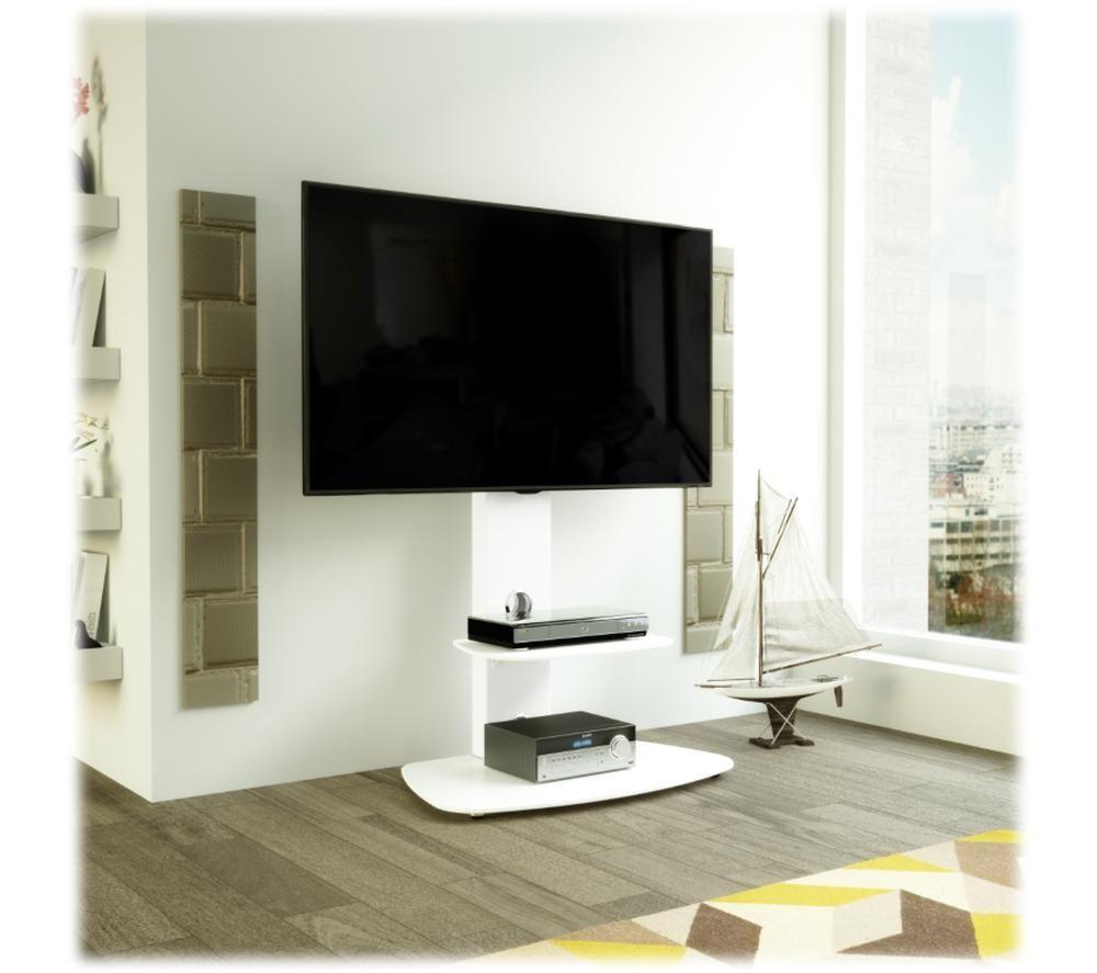 AVF Reflections Lucerne FSL700LUCSWW 700 mm TV Stand with Bracket for 65" TVs  - White image number 3 of 10