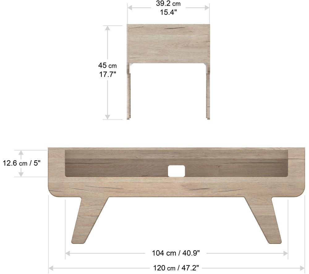 AVF Horton FS1200HOROW 1200 mm TV Stand for up to 60" TVs - Whitewash Oak image number 7 of 7