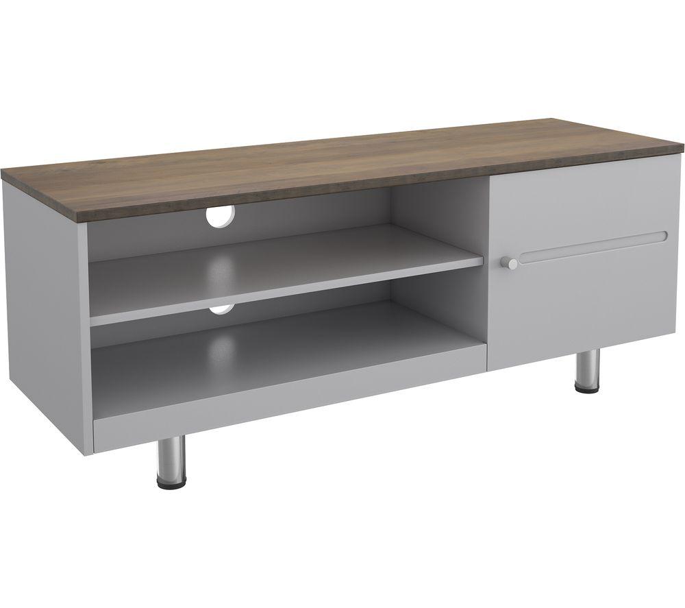 Avf Whitesands Fs1200wssg 1200 Mm Tv Stand For Up To 60" Tvs - Grey & Rustic Wood, Silver/Grey