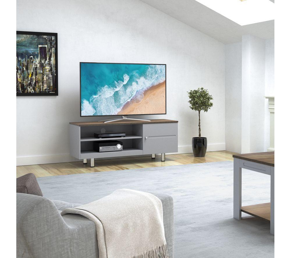 AVF Whitesands FS1200WSSG 1200 mm TV Stand for up to 60" TVs - Grey & Rustic Wood image number 4 of 7