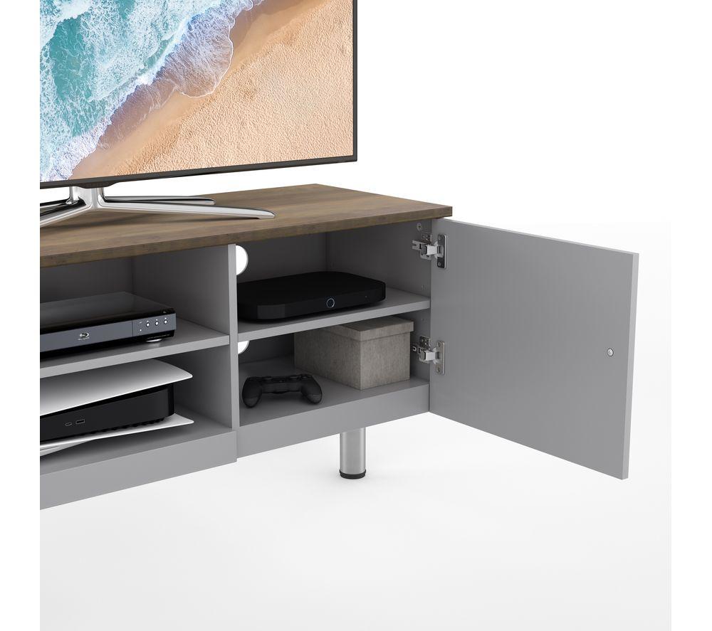 AVF Whitesands FS1200WSSG 1200 mm TV Stand for up to 60" TVs - Grey & Rustic Wood image number 5 of 7
