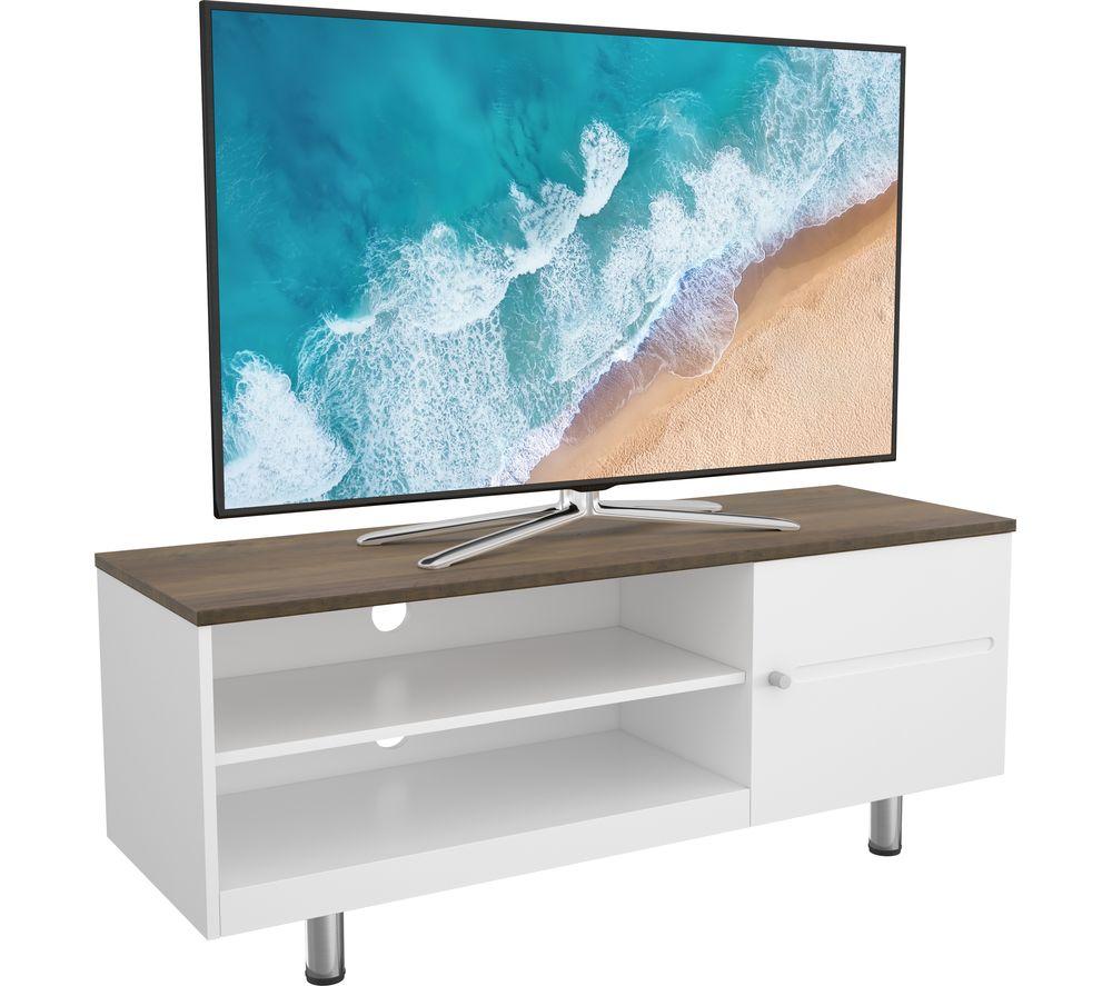 AVF Whitesands FS1200WSSW 1200 mm TV Stand for up to 60" TVs - White & Rustic Wood image number 2 of 7