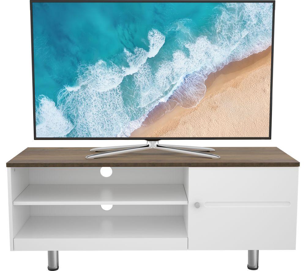 AVF Whitesands FS1200WSSW 1200 mm TV Stand for up to 60" TVs - White & Rustic Wood image number 3 of 7