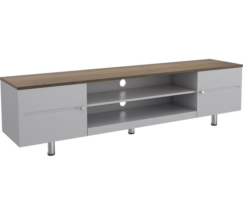 Avf Whitesands Fs1900wssg 1900 Mm Tv Stand For Up To 85" Tvs - Grey & Rustic Wood, Silver/Grey
