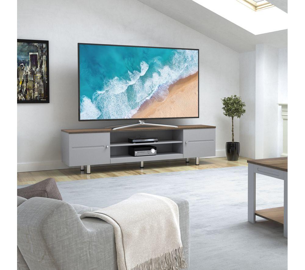 AVF Whitesands FS1900WSSG 1900 mm TV Stand for up to 85" TVs - Grey & Rustic Wood image number 4 of 7