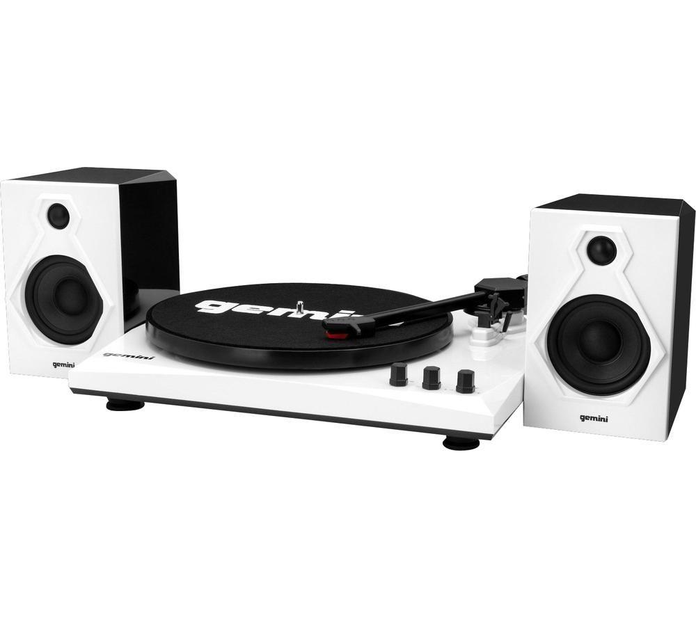 GEMINI TT-900 Bluetooth Turntable with Stereo Speakers - White image number 4 of 5