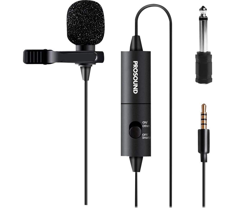 Image of PROSOUND PROS-00AU1 Lavalier Microphone, Black