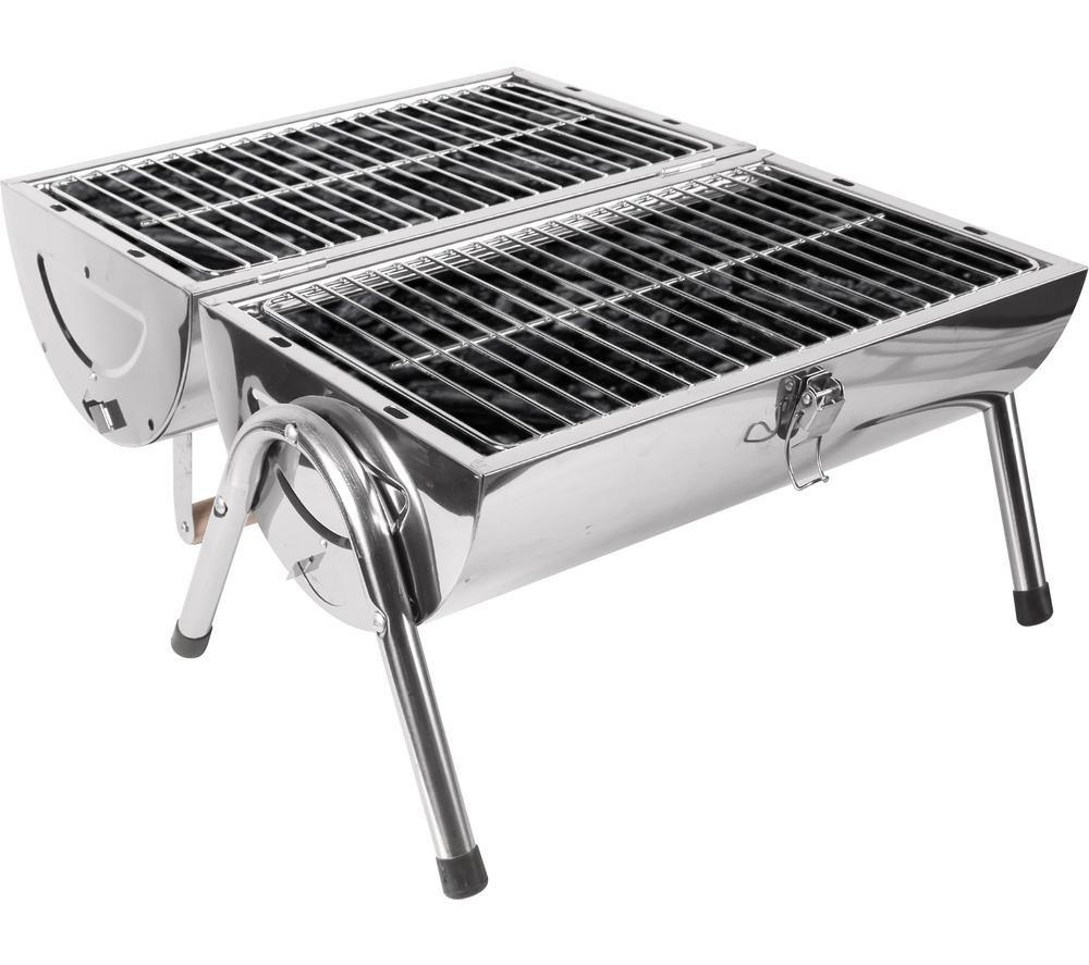 TOWER T978515 Portable Charcoal Drum BBQ - Silver