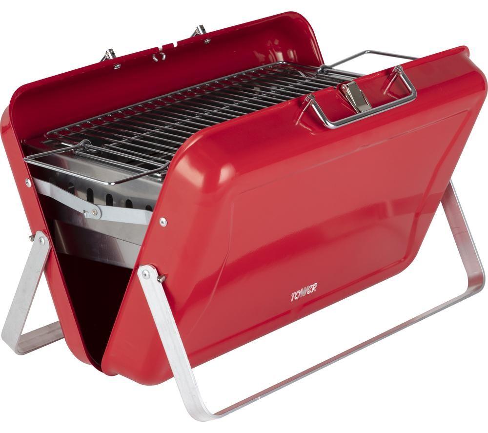 Buy TOWER T978516RED Portable Charcoal Grill BBQ Red Currys