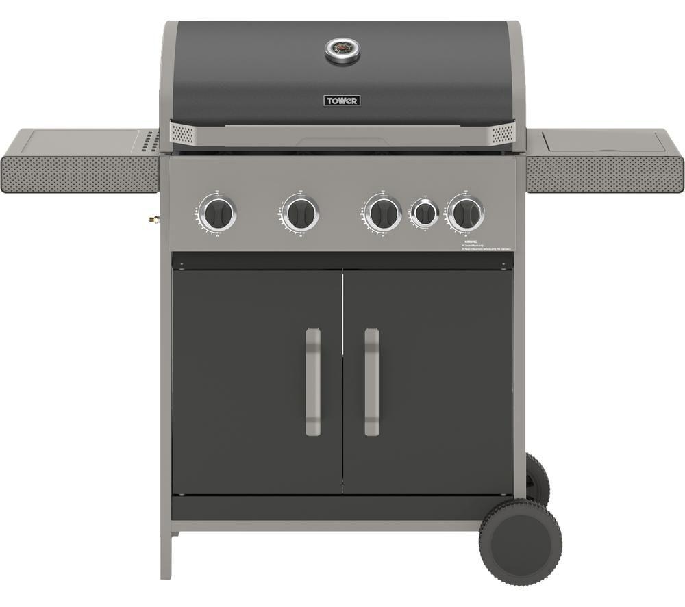 TOWER Stealth 4000 T978502 Portable 4 Burner Grill Gas BBQ review