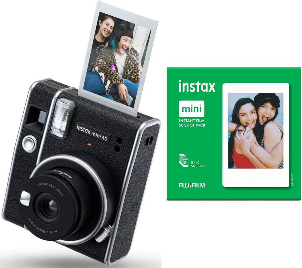 Click to view product details and reviews for Instax Mini 40 Instant Camera 50 Shot Film Pack Bundle Black Black.