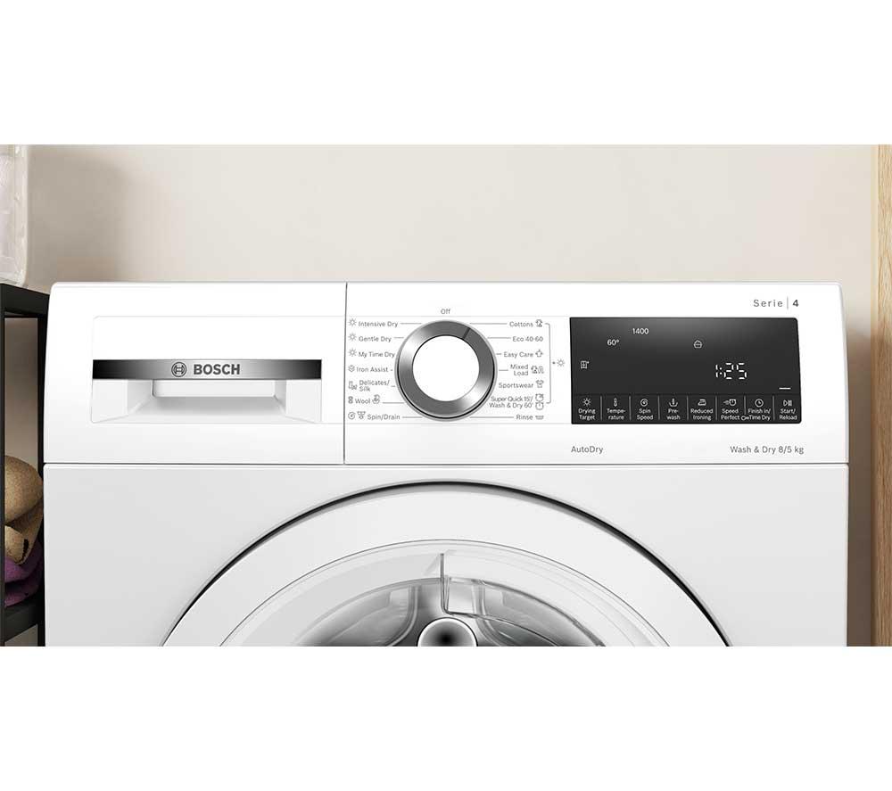 BOSCH Series 4 WNA134U8GB 8 kg Washer Dryer - White image number 4 of 8