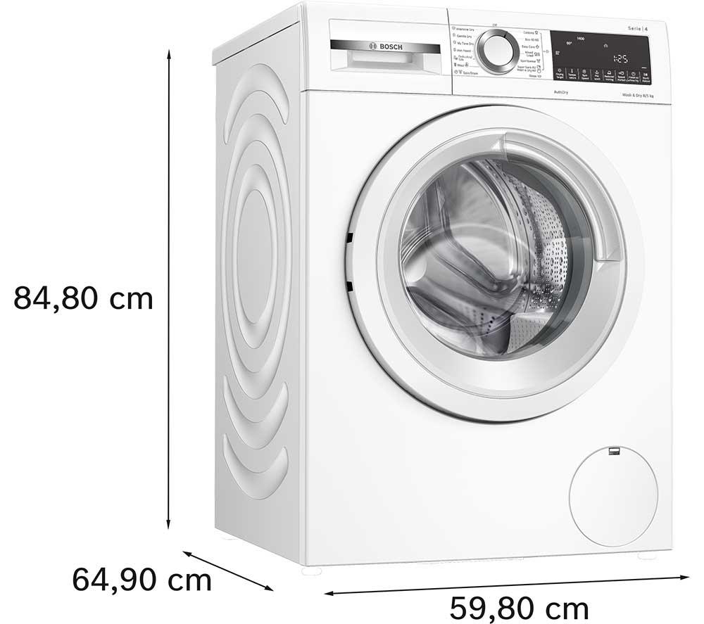 BOSCH Series 4 WNA134U8GB 8 kg Washer Dryer - White image number 7 of 8