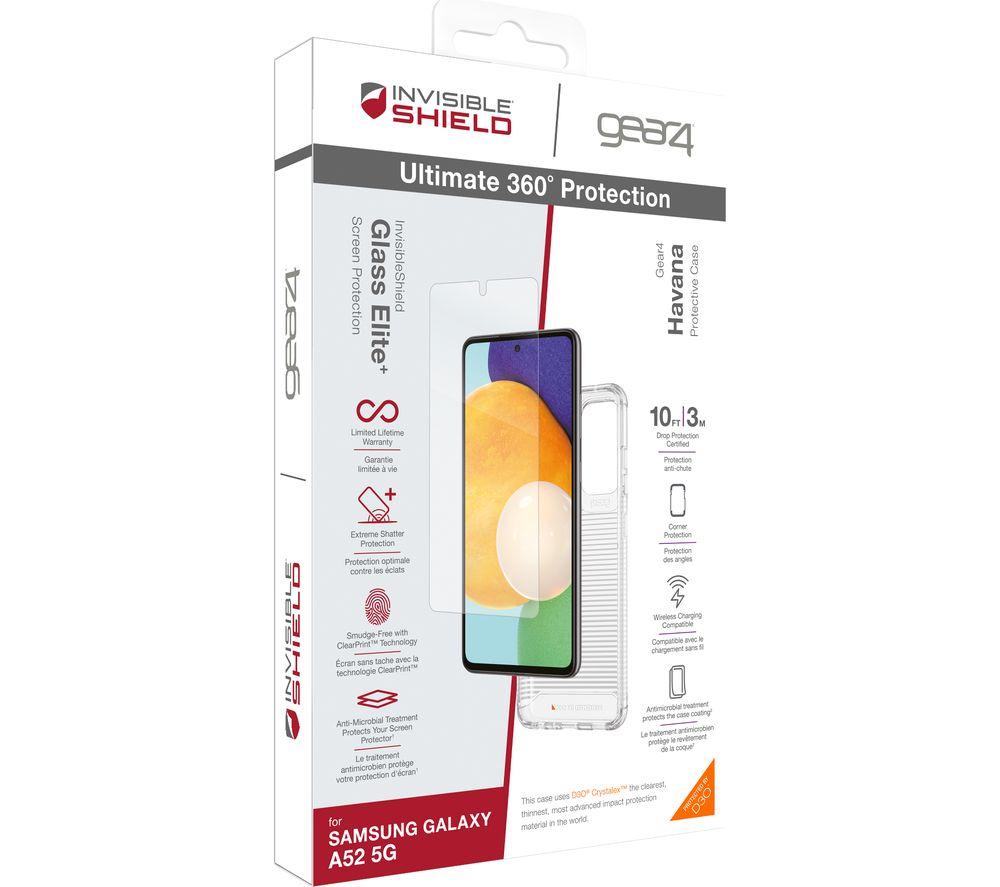 GEAR4 Havana Galaxy A52 5G Case & InvisibleShield Screen Protector Bundle - Clear image number 2 of 3