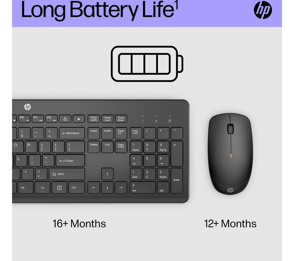 HP 230 Wireless Keyboard & Mouse Set - Black image number 4 of 10