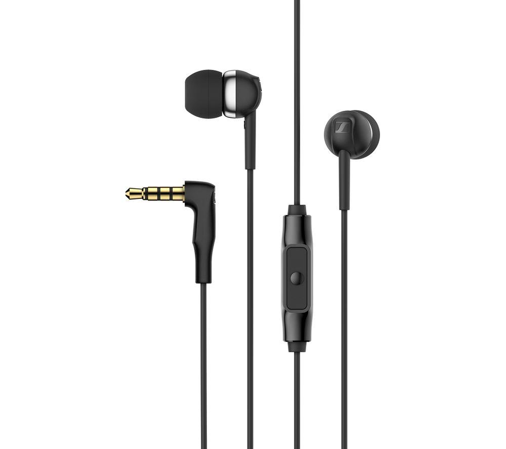 Sennheiser CX 80S In-ear Headphones with In-line One-Button Smart Remote – Black