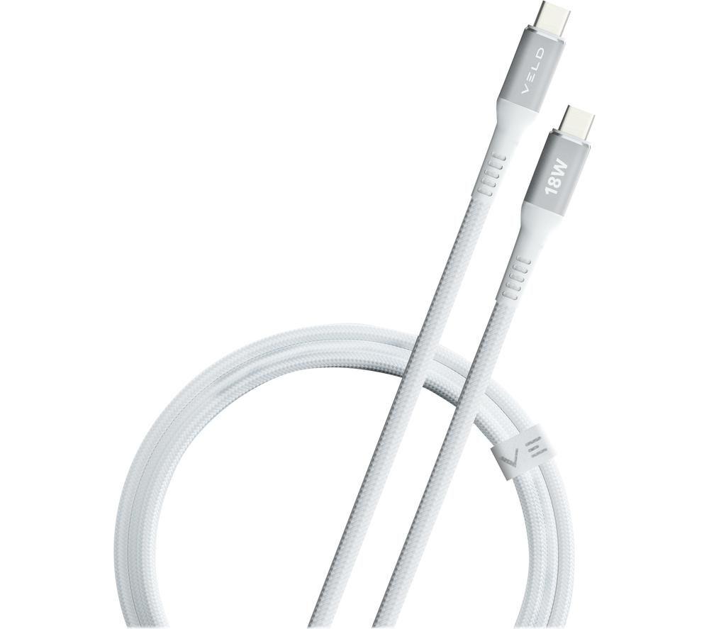 Image of VELD VCC181 Super-Fast USB Type-C Cable - 1 m, White