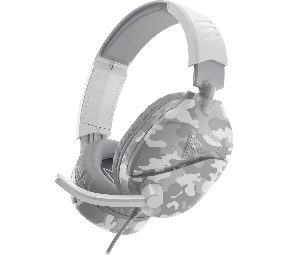 Image of TURTLE BEACH Recon 70 Gaming Headset - Arctic Camo, Silver/Grey,Patterned,White