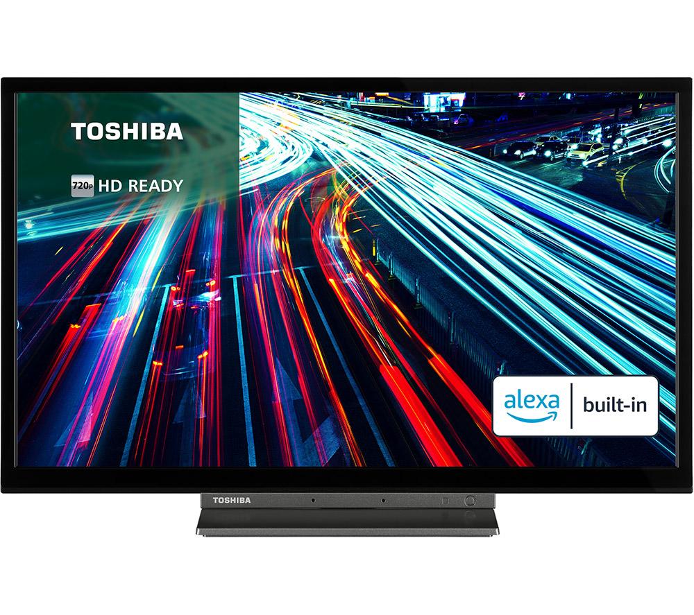 Image of 24" TOSHIBA 24WK3C63DB Smart HD Ready HDR LED TV with Amazon Alexa, Black