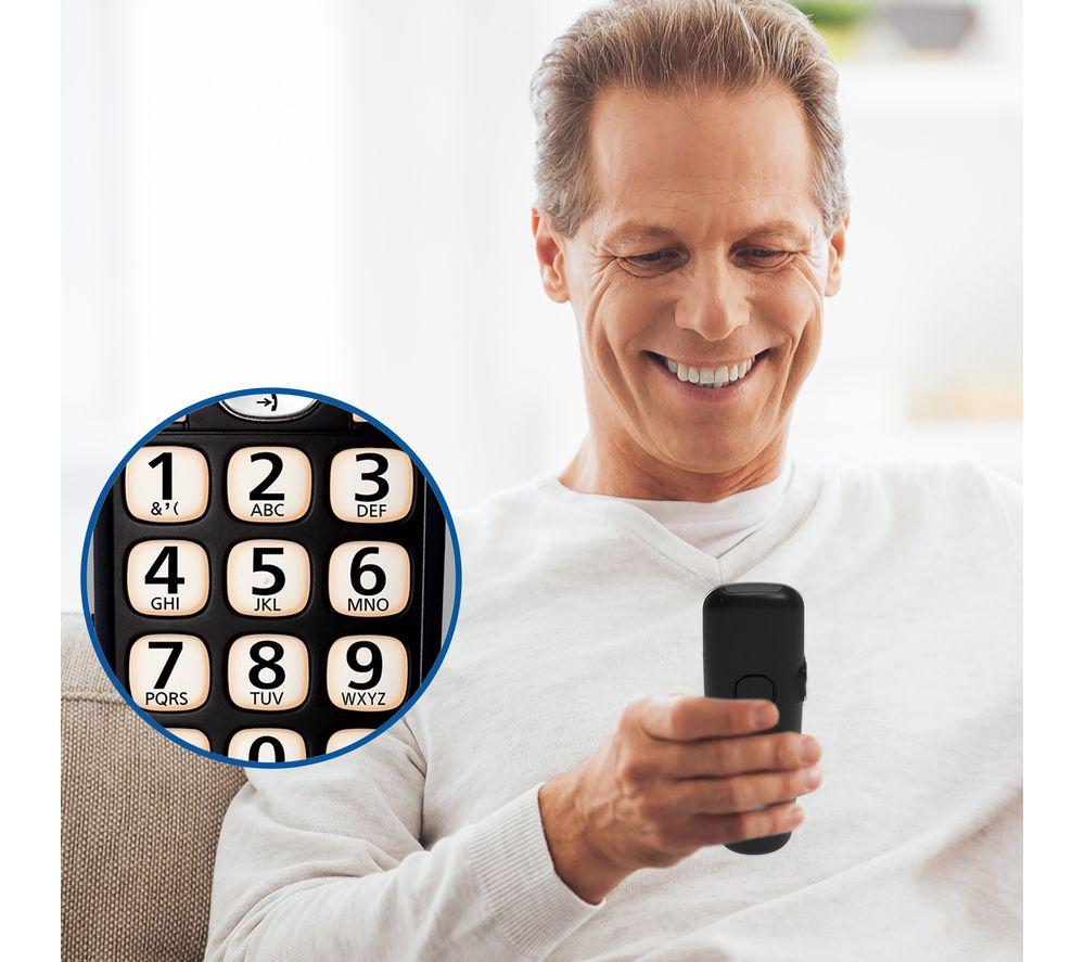 PANASONIC KX-TGE822EB Cordless Phone - Twin Handsets, Black image number 3 of 10