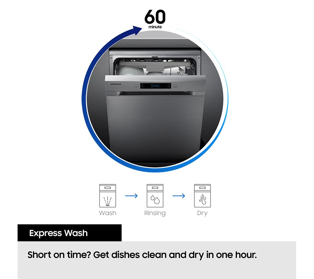 SAMSUNG Series 11 DW60A8060FS Full-size WiFi-enabled Dishwasher - Stainless Steel image number 8 of 10