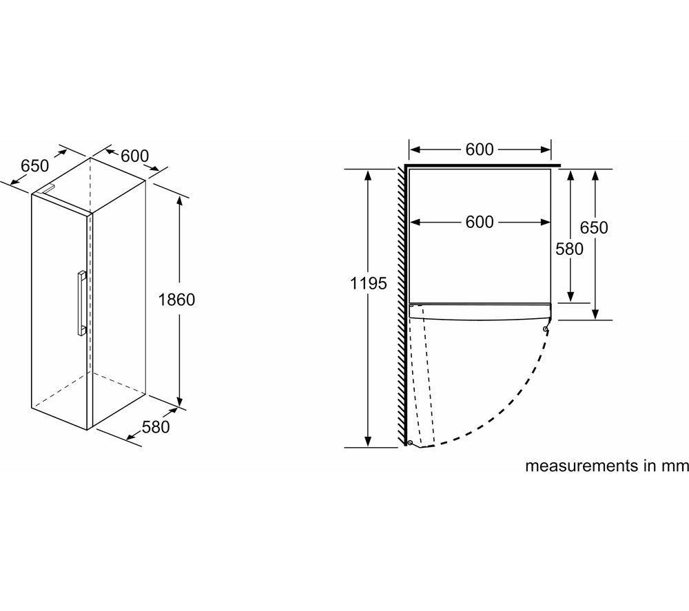 BOSCH Series 4 KSV36VLEP Tall Fridge - Inox image number 6 of 8
