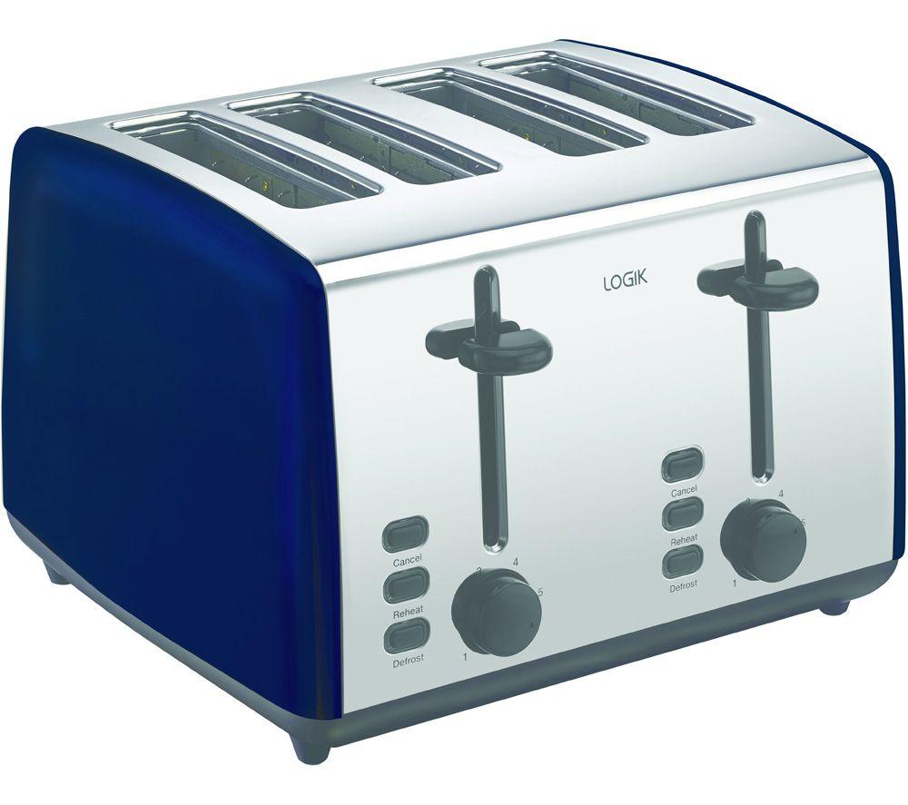 Blue 4 slice outlet toaster