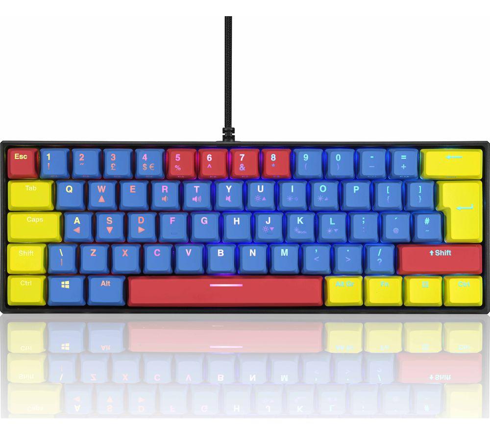 Image of ADX Firefight MK06B22 Mechanical Gaming Keyboard - Blue, Red & Yellow, Black,Blue,Red,Yellow