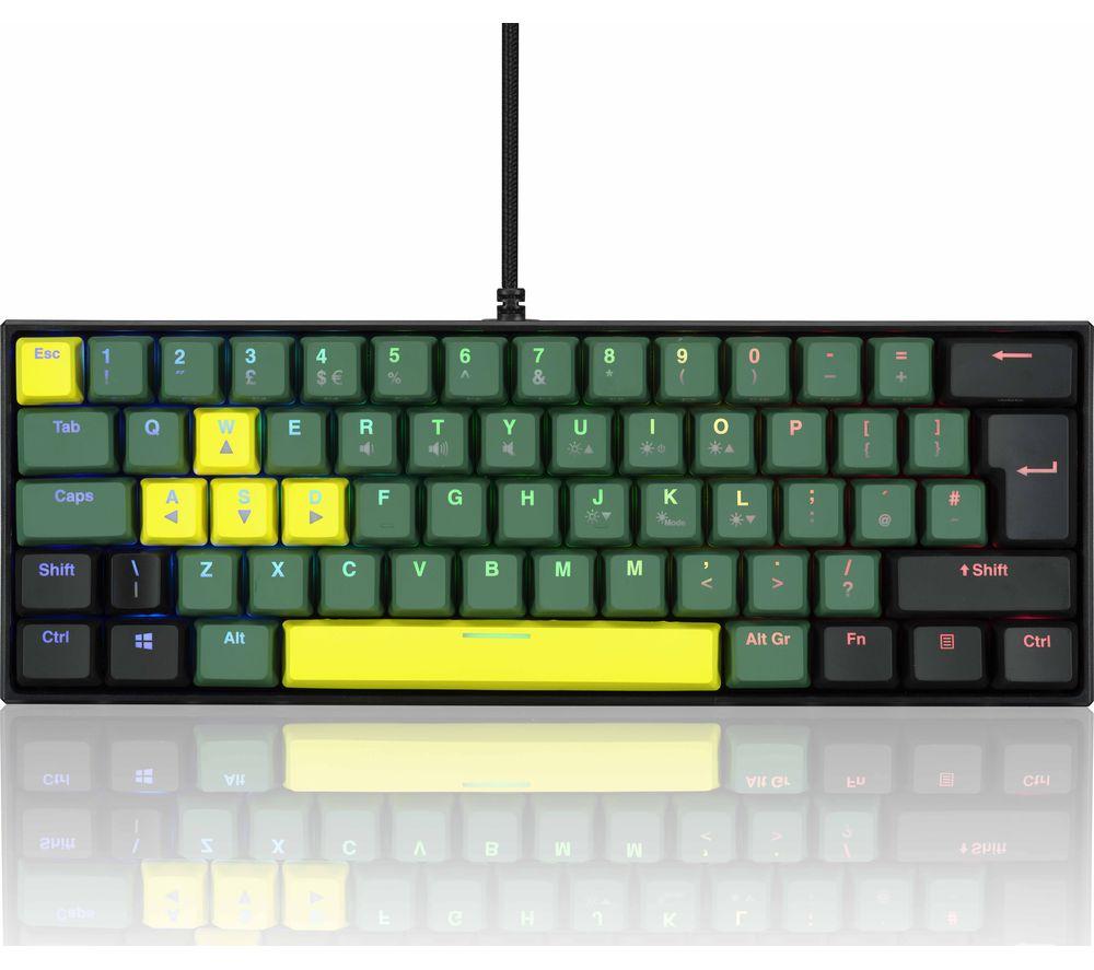 Image of ADX Firefight 60% Mechanical Gaming Keyboard - Green & Yellow