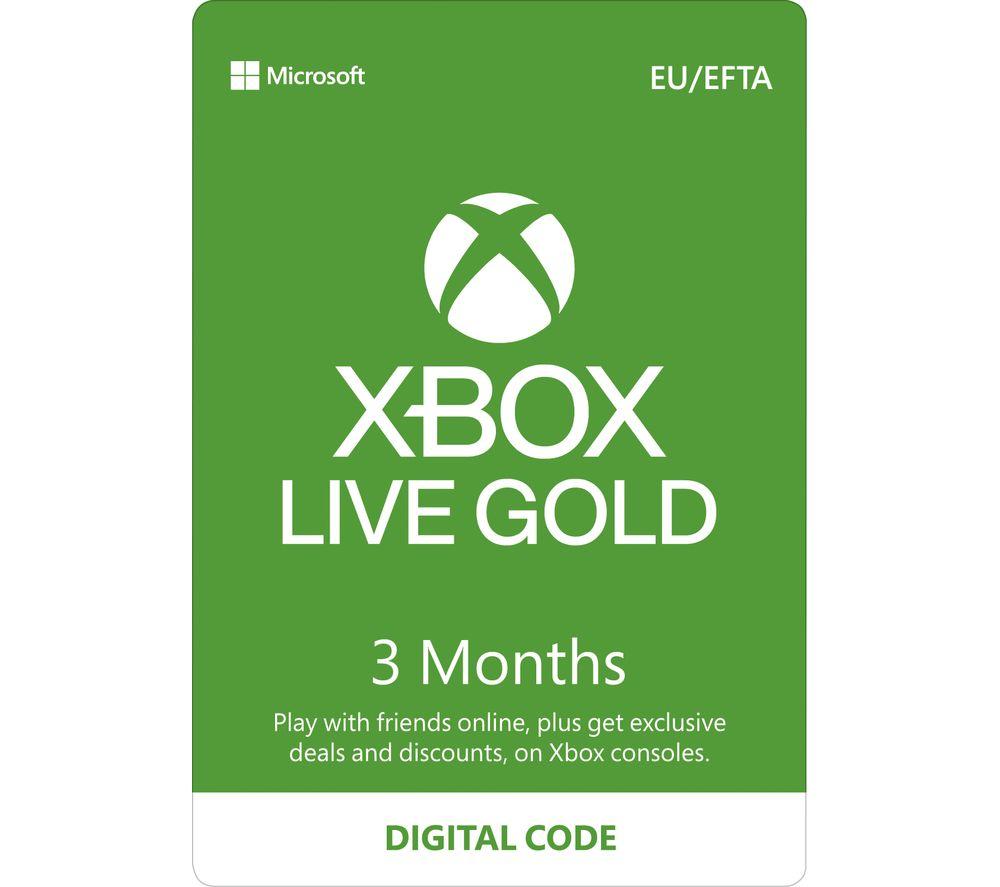 Image of Xbox Live Gold Membership - 3 Month Subscription, Download