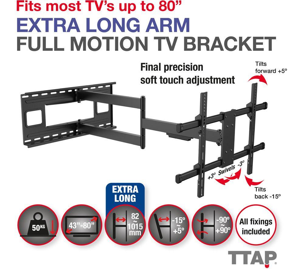 TTAP TTD604DA4 Full Motion 43-80" TV Bracket image number 2 of 3