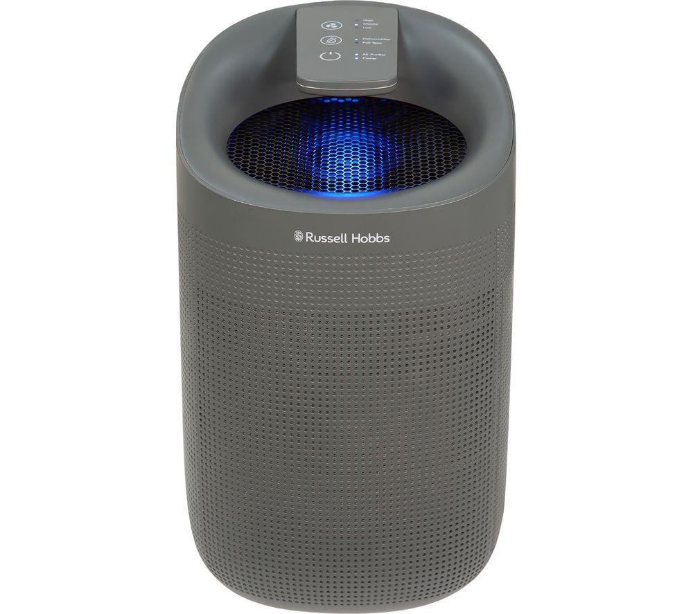 Russell Hobbs Fresh Air Pro Portable Dehumidifier  Air Purifier - Grey