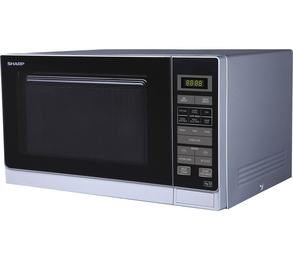 SHARP R372SLM Solo Microwave - Silver