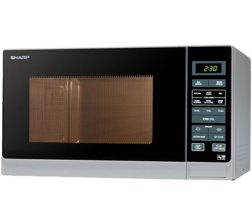SHARP R372SLM Solo Microwave - Silver image number 4 of 4