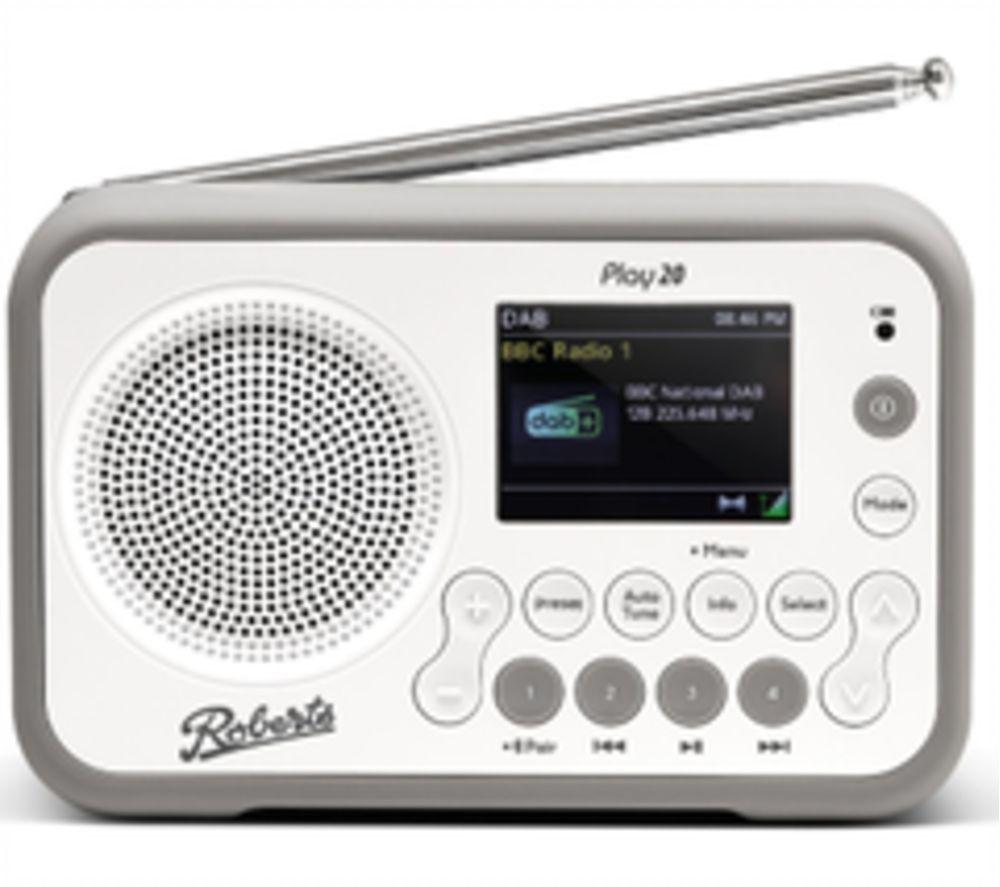 ROBERTS PLAY20W Portable DAB? Bluetooth Radio - White
