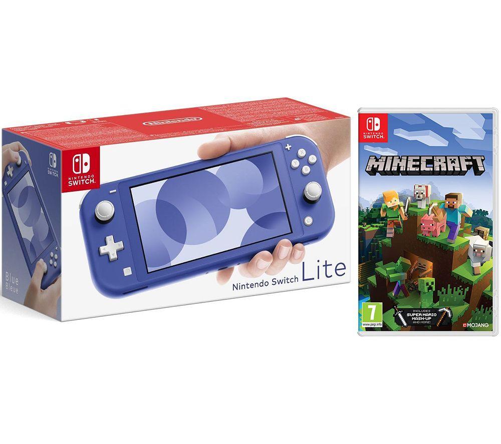 Nintendo Switch Lite Blue & Minecraft Bundle, Blue