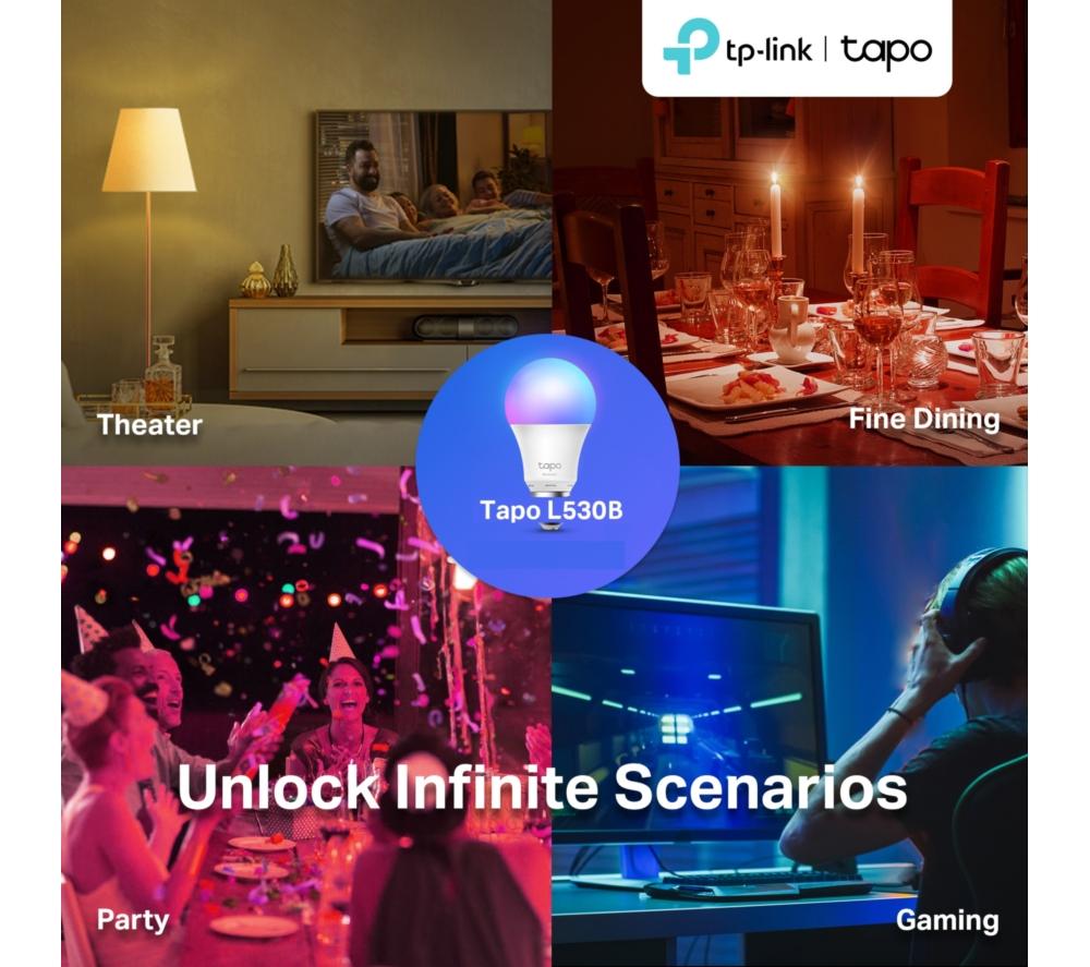 TP-LINK Tapo L530B Smart Colour Light Bulb - B22 image number 7 of 10