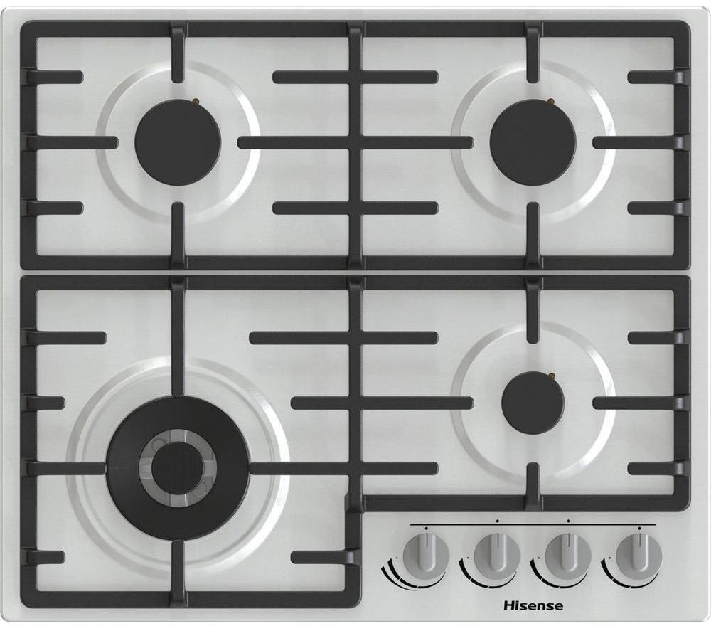 HISENSE GM663XB Gas Hob - Stainless Steel, Stainless Steel