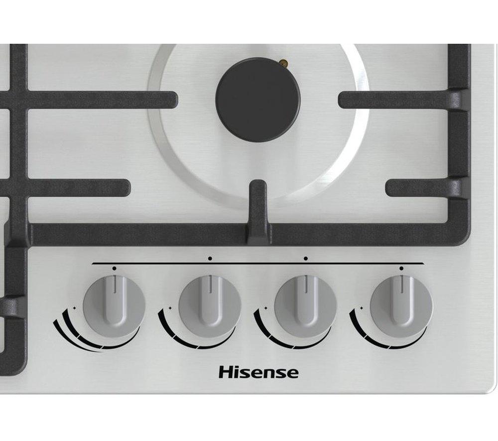 HISENSE GM663XB 60 cm Gas Hob - Stainless Steel image number 10 of 14