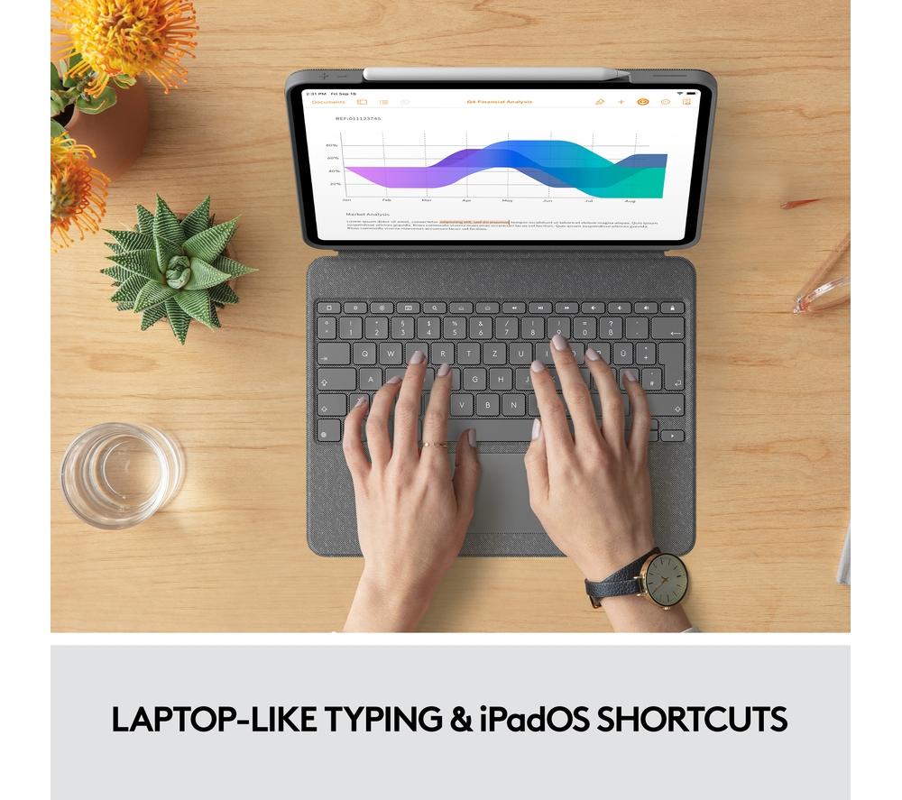 LOGITECH Combo Touch iPad Pro 12.9" Keyboard Folio Case image number 10 of 13