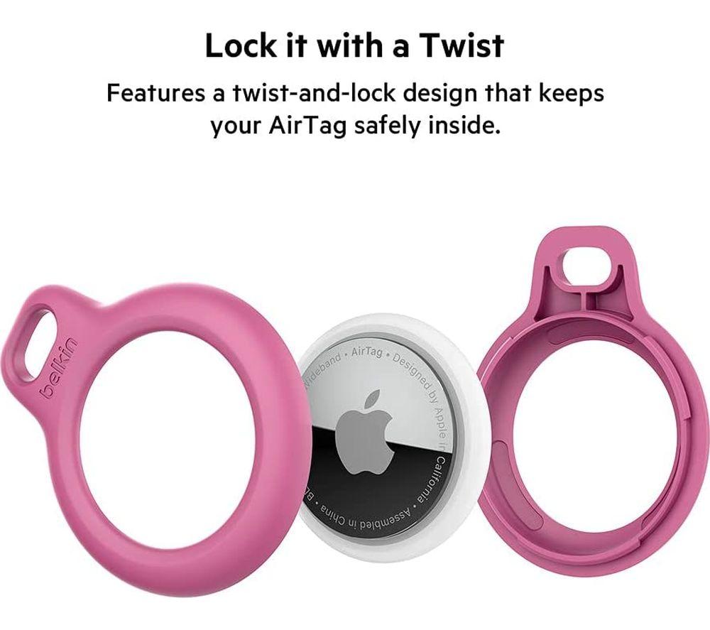 BELKIN Secure AirTag Keyring - Pink image number 3 of 6