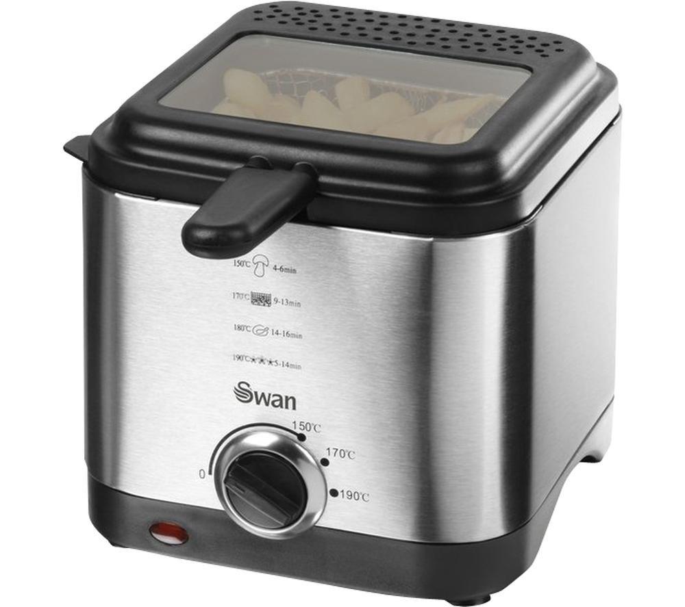 Electric Deep Fryer With Basket Small Fryer Stainless Steel Fish Fryer 1KW  2.5L 