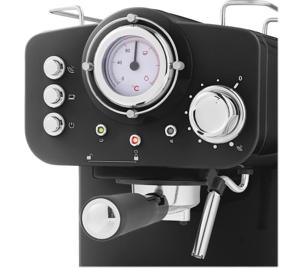 Buy SWAN Retro Pump Espresso SK22110BN Coffee Machine Black Currys