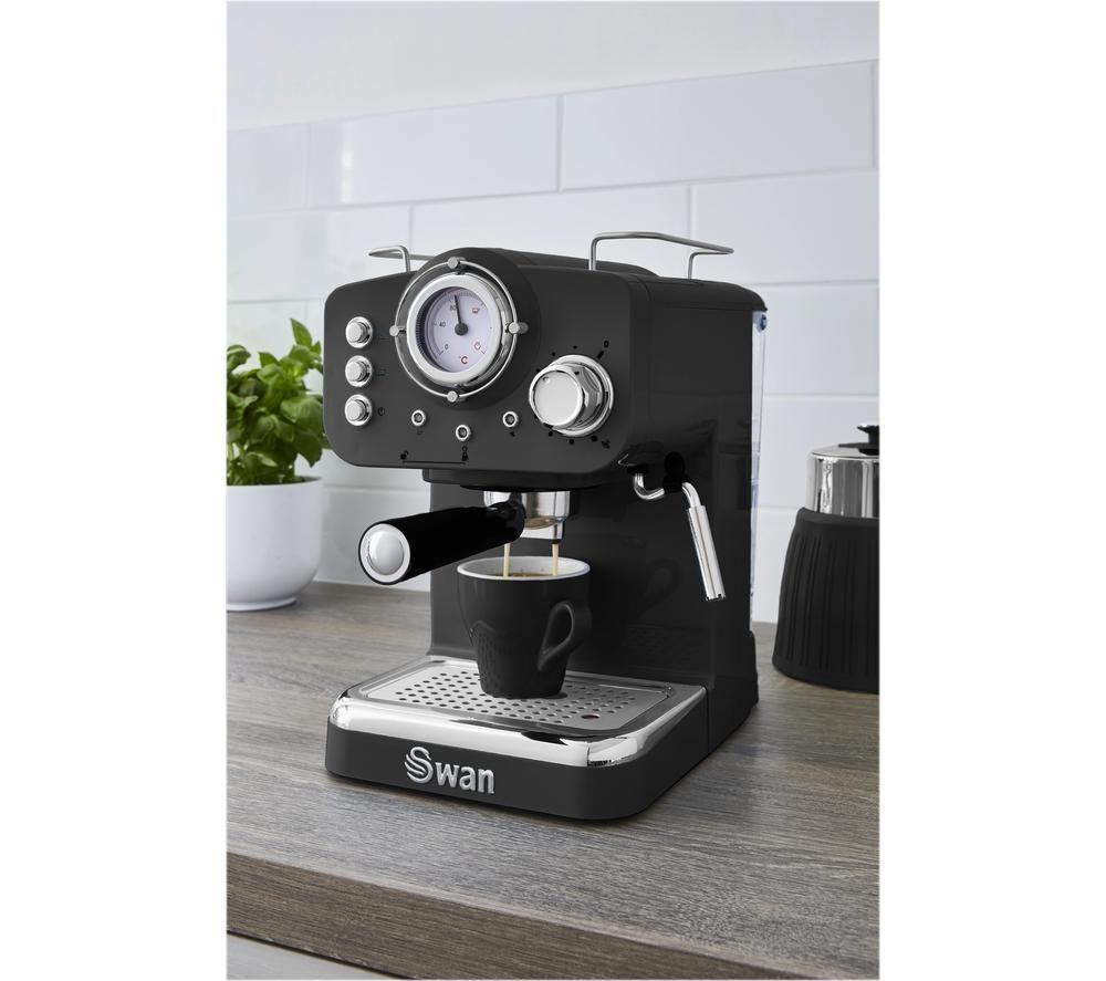 Buy SWAN Retro Pump Espresso SK22110BN Coffee Machine Black Currys