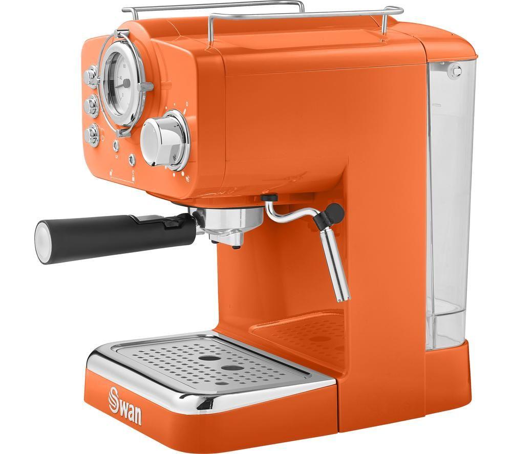 Buy SWAN Retro Pump Espresso SK22110ON Coffee Machine Orange Currys