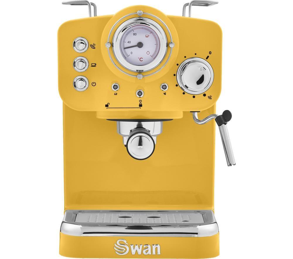 Buy SWAN Retro Pump Espresso SK22110YELN Coffee Machine Yellow Currys