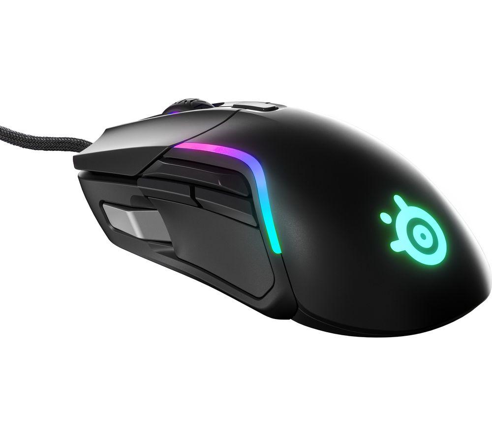 STEELSERIES Rival 5 RGB Optical Gaming Mouse, Black