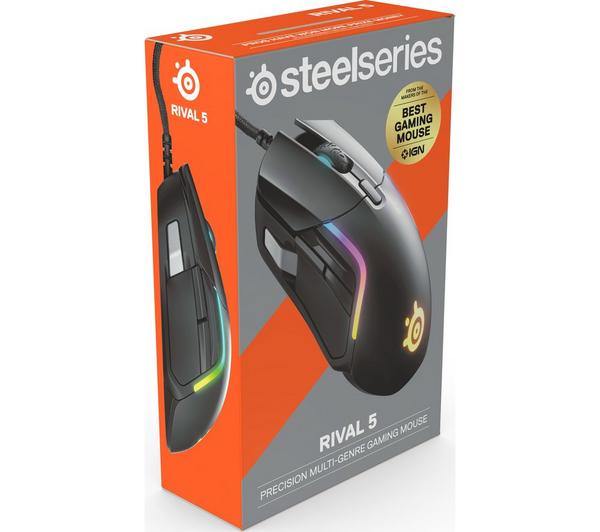 STEELSERIES Rival 5 RGB Optical Gaming Mouse image number 3