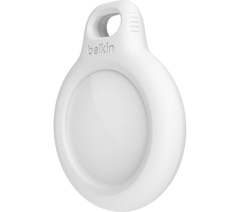 Belkin F8W974 AirTag Case with Strap (Secure Holder Protective Cover for Air Tag with Scratch Resistance Accessory) – White, Tag not included