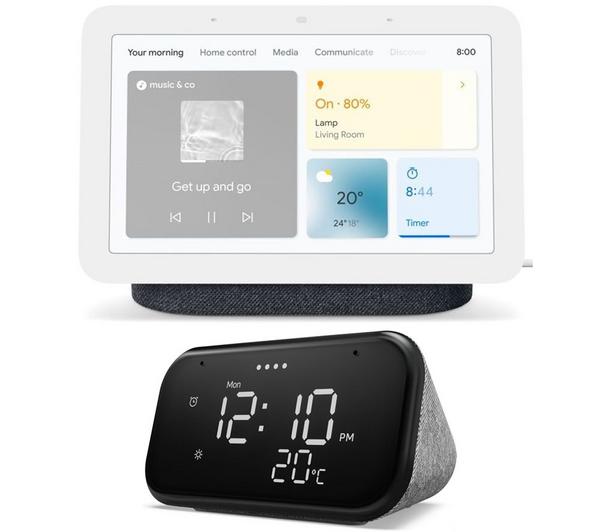 Buy GOOGLE Nest Hub (2nd Gen) Charcoal Smart Display & Lenovo Smart Clock  Essential Bundle | Currys